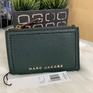 Marc Jacobs Logo Card Holders Coin Wallet Kombu Green